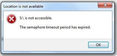 Превышен таймаут семафора The semaphore timeout period has expired (0x80070079)